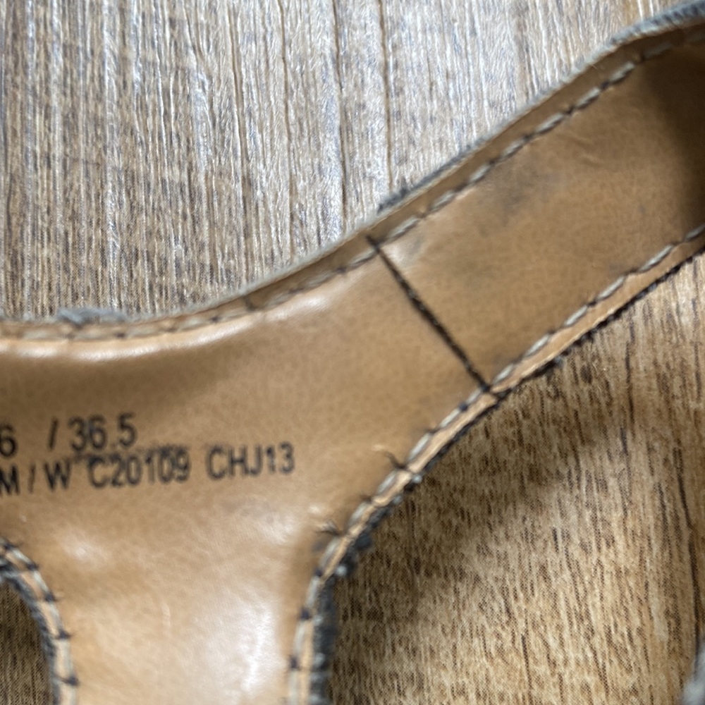 B.O.C. Studded Vegan Leather Floral Man Made Footbed Adjustable Strap Grip 6 7 8 - Picture 5 of 5